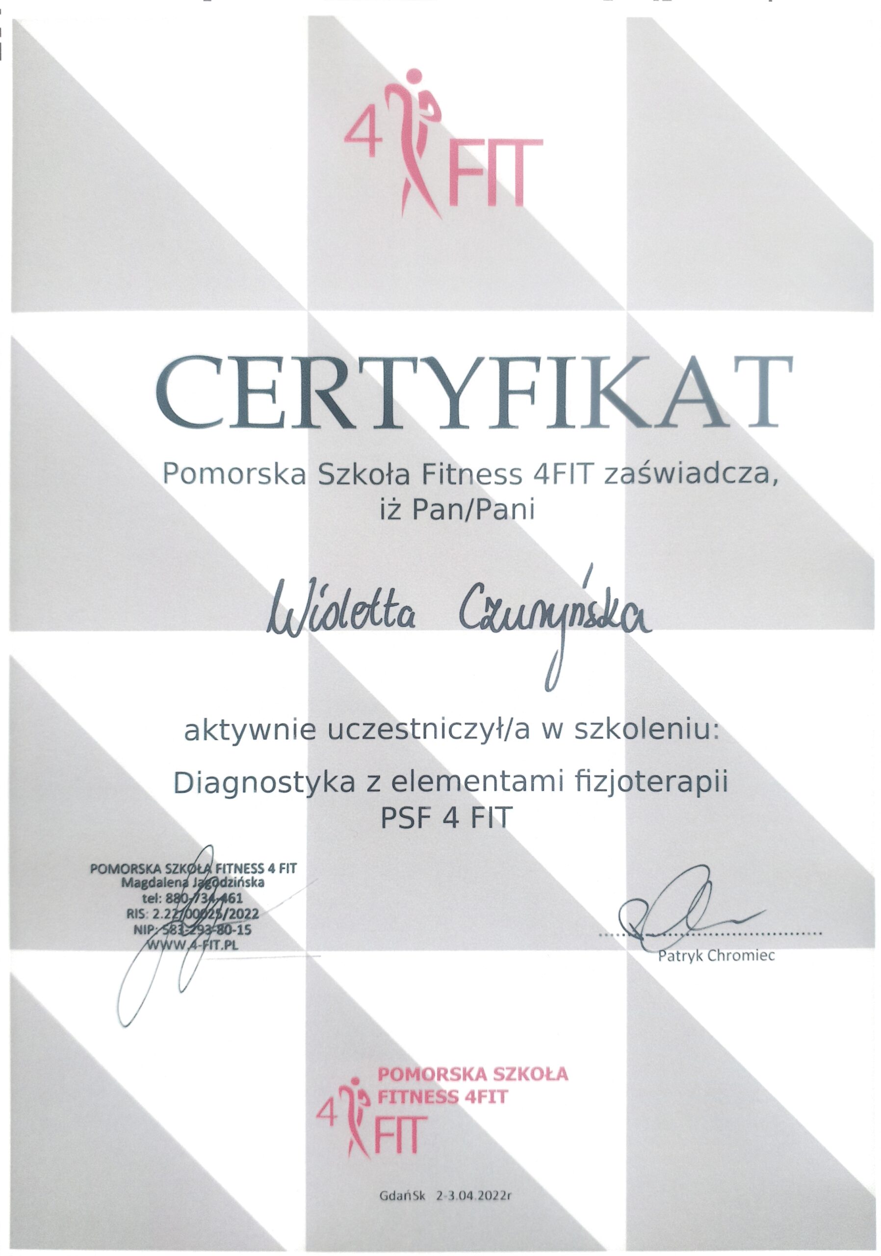 Diagnostyka z elementami fizjoterapii